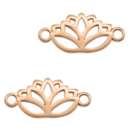 Anh&auml;nger Metall DQ Zwischenst&uuml;ck Lotus Rosegold (Nickelfrei)