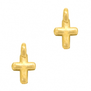 Anh&auml;nger Metall DQ Kreuz Gold (Nickelfrei)
