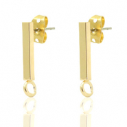 Zubeh&ouml;r Metall DQ Earpin Bar 14x2mm Gold (nickelfrei)