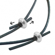 Stopperperlen Metall DQ 7x3mm Antik silber (Nickelfrei)