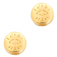 Perlen Metall DQ Auge 6mm Gold (Nickelfrei)