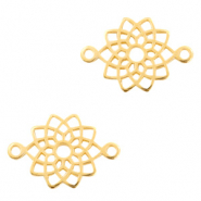 Anh&auml;nger Metall DQ Zwischenst&uuml;ck Mandala Gold (Nickelfrei)