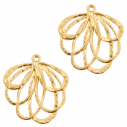 Anh&auml;nger Metall DQ Blume Gold (Nickelfrei)