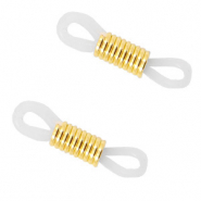 Brillen Kordel Endst&uuml;ck Transparent-gold