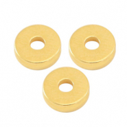 Perlen Metall DQ Disc Rondellen 6x2mm Gold (Nickelfrei)