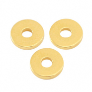 Perlen Metall DQ Disc Rondellen 6x1mm Gold (Nickelfrei)