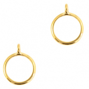 Zubeh&ouml;r Metall DQ Ring mit &Ouml;se Gold (Nickelfrei)