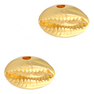 Perlen Metall DQ Kauri Muschel Gold (Nickelfrei)