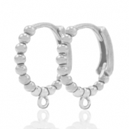 Zubeh&ouml;r Metall DQ Ohrh&auml;nger verschliessbar mit &Ouml;se Antik silber (Nickelfrei)