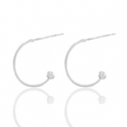 Zubeh&ouml;r Metall DQ Creolen 16mm Antik silber (Nickelfrei)