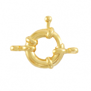 Zubeh&ouml;r Metall DQ Rettungsring Verschluss 13mm mit &Ouml;sen Gold (Nickelfrei)