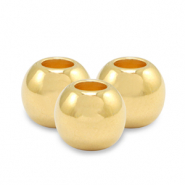 Perlen Metall DQ 6mm Gold (Nickelfrei)
