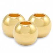 Perlen Metall DQ 8mm Gold (Nickelfrei)