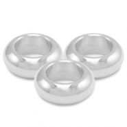 Perlen Metall DQ 9mm Antik silber (Nickelfrei)