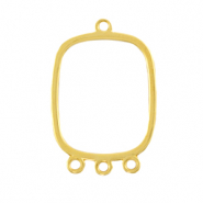 Anh&auml;nger Metall DQ Zwischenst&uuml;ck mit 3 &Ouml;sen Gold (Nickelfrei)