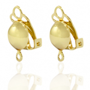 Zubeh&ouml;r Metall DQ Clip Ohrringe Gold (Nickelfrei)