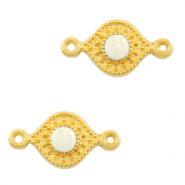 Anh&auml;nger Metall DQ Zwischenst&uuml;ck Creamy white-gold (Nickelfrei)