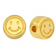 Perlen Metall DQ Smiley 7mm Gold (Nickelfrei)