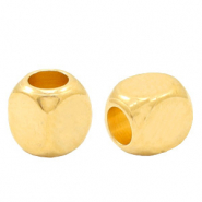 Perle Metall DQ Cube 4mm Gold (Nickelfrei)