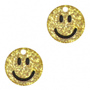 Anh&auml;nger Plexx Smiley Gold glitter
