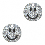 Anh&auml;nger Plexx Smiley Silver glitter