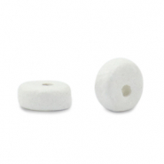 Perlen Griechische Keramik DQ 6mm Disc White