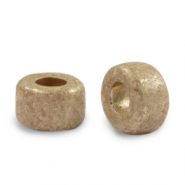 Perlen Griechische Keramik DQ Gold Spot 9mm Sand beige