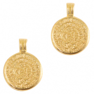 Anh&auml;nger Metall DQ Disc von Festos 16mm Gold (Nickelfrei)