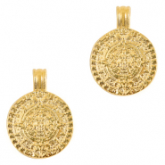 Anh&auml;nger Metall DQ Disc Maya's 16mm Gold (Nickelfrei)