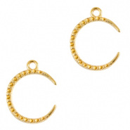 Anh&auml;nger Metall DQ Mond Gold (Nickelfrei)