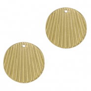 Anh&auml;nger Metall DQ 21mm Gold (Nickelfrei)