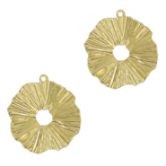 Anh&auml;nger Metall DQ irregular 25mm Gold (Nickelfrei)