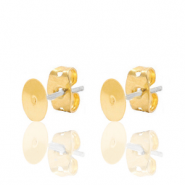 Zubeh&ouml;r Metall DQ Ohrstecker 4mm Gold (Nickelfrei)