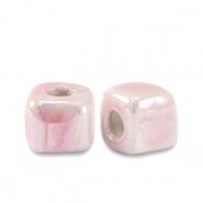 Perlen Griechische Keramik DQ Cubes 5mm Blossom pink