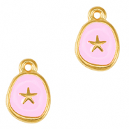 Anh&auml;nger Metall DQ Starfish Gold-lilac rose (nikkelvrij)