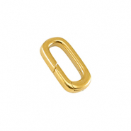 Zubeh&ouml;r Metall DQ Schl&uuml;ssel Anh&auml;nger Oval 18mm Gold (Nickelfrei)