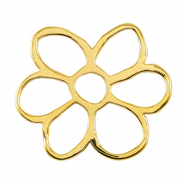 Anh&auml;nger Metall DQ Anh&auml;nger / Zwischenst&uuml;ck Flower Gold (Nickelfrei)