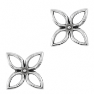 Anh&auml;nger Metall DQ Anh&auml;nger / Zwischenst&uuml;ck Flower Antik silber (Nickelfrei)