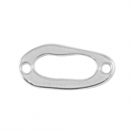 Anh&auml;nger Metall DQ Zwischenst&uuml;ck Oval Antik silber (Nickelfrei)