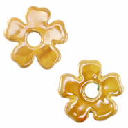 Perlen Griechische Keramik DQ Flower Warm yellow