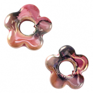 Perlen Griechische Keramik DQ Flower Rose-black