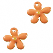 Anh&auml;nger Metall DQ Flower Gold-orange (Nickelfrei)