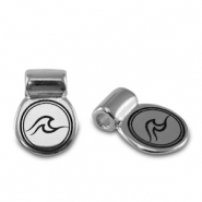 Schieber Metall DQ Wave Antik silber (Nickelfrei)