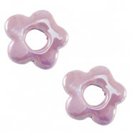 Perlen Griechische Keramik DQ Flower Lavender purple