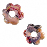 Perlen Griechische Keramik DQ Flower Rose-black