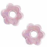 Perlen Griechische Keramik DQ Flower Lavender purple