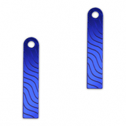Statement-Anh&auml;nger Bar Wave Metallic royal blue