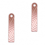 Statement-Anh&auml;nger Bar Wave Metallic light pink