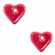 Perlen Griechische Keramik DQ Heart Bonfire red