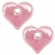 Perlen Griechische Keramik DQ Heart Pink